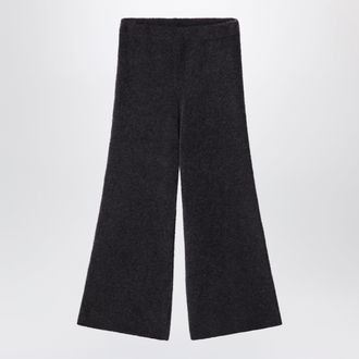 Douuod Pantaloni in maglia boucl&eacute; marrone ebano