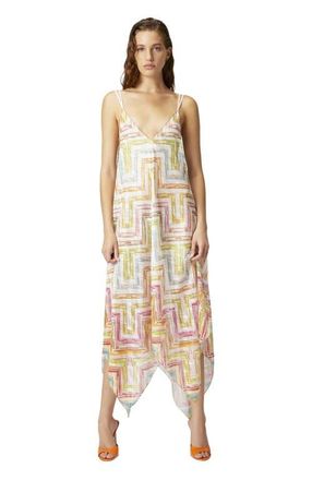 Missoni Long Cover-up Dress In Printed Tulle With Scarf Bottom in Multicoloured at Nordstrom, Size X-Small