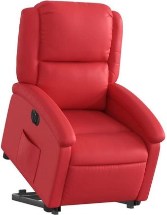 vidaXL Vidaxl - Sill&oacute;n Elevable El&eacute;ctrico Cuero Artificial Rojo