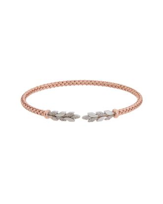 Meshmerise 18K Over Silver 0.15 Ct. Tw. Diamond Mesh Bangle Bracelet