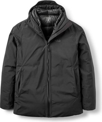 RAB Valiance Jacket Daunenjacke f&uuml;r Herren | schwarz/grau