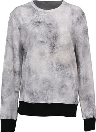 Iro Iro Marble-Print Sweatshirt in Grey Cotton