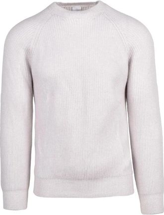 Eleventy Ribbed Crewneck Sweater Cashmere - Beige