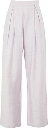 8 by YOOX COTTON-LINEN PLEATED WIDE-LEG PANTS