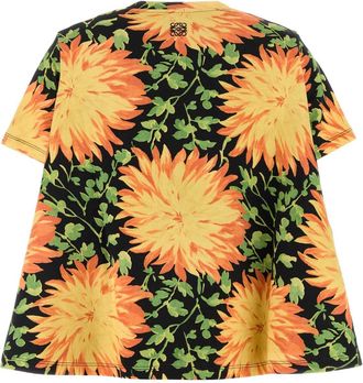 Loewe Womens Printed Cotton Blend T-Shi Multicolor T-Shirt