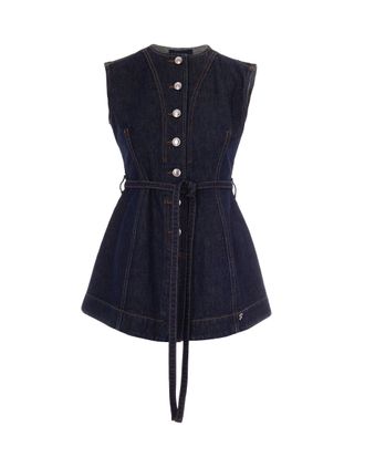 Sportmax Sleeveless top in authentic indigo denim