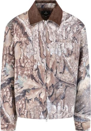 Represent Camo Trucker Jacket with Corduroy Collar