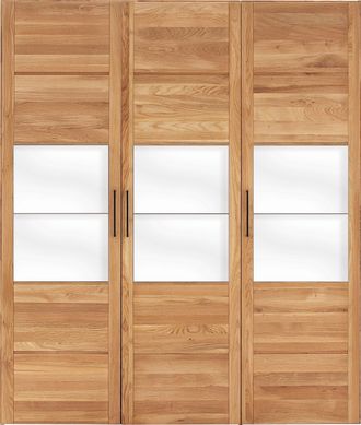 HOME AFFAIRE Drehtürenschrank »Chamara« aus massivem Eichenholz, in unterschiedlichen Breiten, Höhe 218 cm