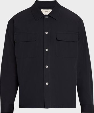 Frame Denim Mens Cotton Double-Pocket Overshirt