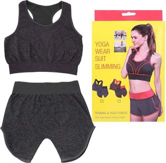 Trade Shop Trade Shop - Completino Yoga Sport Palestra Donna Top Canotta Reggiseno + Pantaloncino