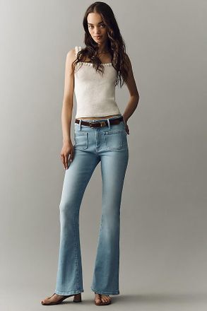 Mother Patch Pocket Weekender Mid-Rise Bootcut Jeans