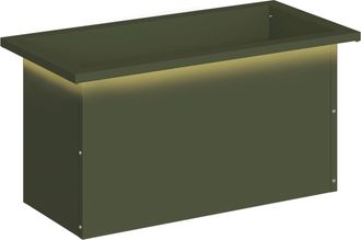 vidaXL Jardinera Para Jard&iacute;n Con Luces Led Verde Oliva 30 X 60 X 30 Cm Vidaxl