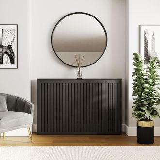 GFW Cooper Storage Radiator Cover in Black