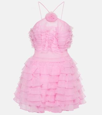 Staud Miniabito Florian in organza con volant