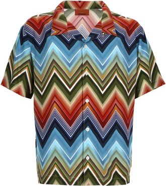 Missoni Multicolor Zigzag Pattern Relaxed Viscose Shirt