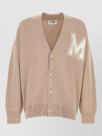 Maison Margiela wool acrylic cardigan ribbed cuffs hem