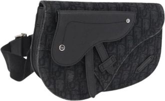 Dior Pre-owned Belt Bags, female, Black, Size: ONE SIZE Pre-owned Vintage Canvas Body Bag