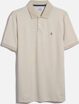 Original Penguin Mens Penguin original polo shirt Birch - Tan - Size: 40