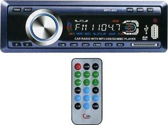 Trade Shop Trade Shop - Radio De Coche Est&eacute;reo Fm Reproductor De Mp3 Para Coche Usb Tarjeta Sd Entrada Auxiliar Wma Radio 603