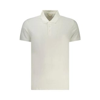 Calvin Klein Tops, Heren, Wit, XL, Katoen, Katoenen poloshirt