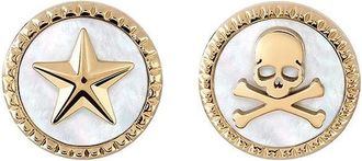 Philipp Plein Stud Oorbellen - Dames - Oorbellen - Geel - ONE Size - Accessoires