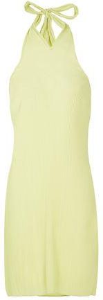 8 by YOOX CRINKLED HALTER MINI DRESS