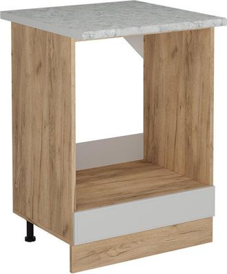 Vicco Armario Para Horno Empotrado R-line, Blanco Casa De Campo, 60 Cm Et M&aacute;rmol Vicco