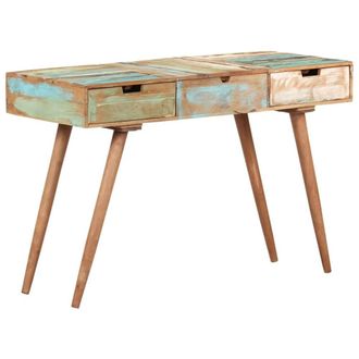 Berkfield Home Dressing Table with Mirror 112x45x76 cm Solid Reclaimed Wood | Size: 112 x 45 x 76 cm