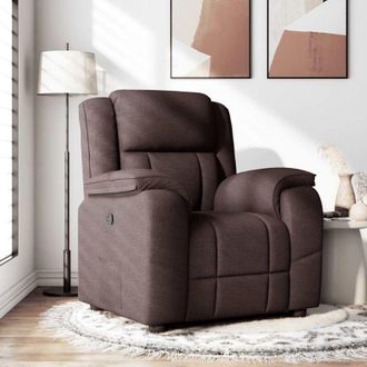 vidaXL Sill&oacute;n Reclinable De Tela Marr&oacute;n Oscuro Vidaxl
