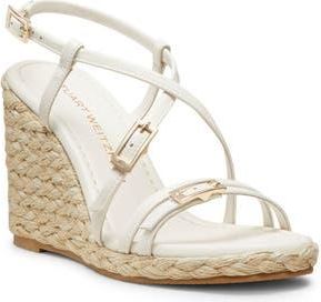 Stuart Weitzman Georgie Espadrille Wedge Sandal in Cream/Natural at Nordstrom Rack, Size 9.5
