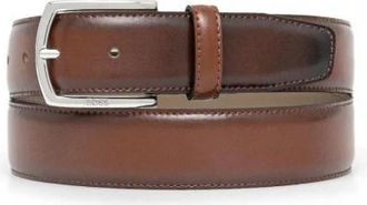 HUGO BOSS Claus-Tx-St Sz 35 - Heren - Riemen - Bruin - 105 CM - Leer - Accessoires