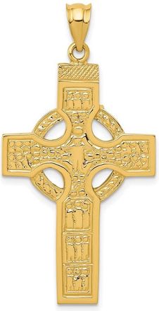 Diamond2Deal 14k Yellow Gold Celtic Cross Pendant