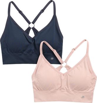 Marika London 2-Pack Low Impact Seamless Sports Bras in Shadow Gray/total Eclipse at Nordstrom Rack, Size X-Small