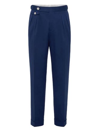 Brunello Cucinelli pleated-front tailored trousers - Blue