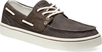 Sanuk Hava Sneaker Sole Canvas Boat Shoe in Demitasse at Nordstrom, Size 14