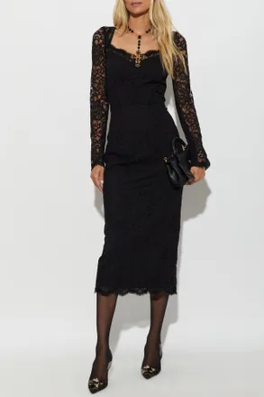 Dolce & Gabbana Lace Dress, Womens, Black