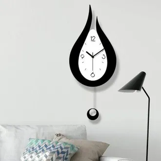 OEM Reloj De Pared Silencioso Xintang, Reloj De P&eacute;ndulo Con Forma De Gota De Agua, Dise&ntilde;o Moderno, Estilo N&oacute;rdico, Reloj De Pared Para Sala De Estar, Relo