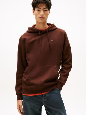 Tommy Jeans Hoodie TOMMY JEANS TJM REGULAR FLAG, Herren, Gr. S, braun (rich braun), Sweatware, Obermaterial: 80% Baumwolle, 20% Polyester, regular fit, breiter Bu