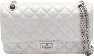 Chanel Pre-owned Vintage Schoudertas - Dames - Vintage Schoudertas - Grijs - ONE Size - Leer - Vintage