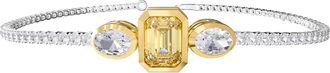 Diamond2Deal 14k Two-tone Gold 4.8 Ct Radiant CutLab Grown Diamond Bracelet 7 VVS-VS