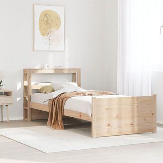 vidaXL Vidaxl - Estructura De Cama Con Cabecero Madera Maciza De Pino 90x200 Cm