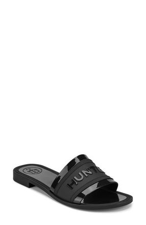 Hunter Marina Slide Sandal in Black 001 at Nordstrom, Size 11