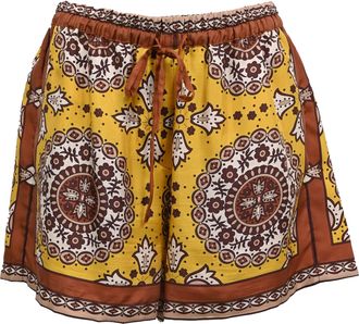Nili Lotan Nili Lotan Printed Shorts in Multicolor Silk