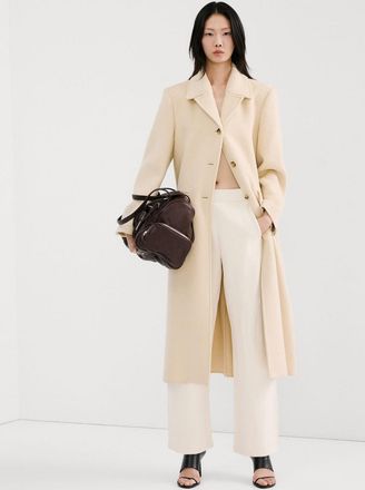 Mango Pantaloni cotone vita elasticizzata giallo pastello - Donna - XXL - MANGO