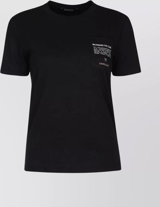Max Mara graphic print crew neck t-shirt with chest pocket