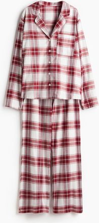 H&M Flanellpyjama - White