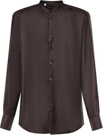 Dolce & Gabbana Formal Shirts - Heren - Zakelijke Overhemden - Bruin - XL - Overhemden