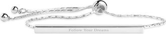 Sterling Forever Inspirational Bar Slider Bracelet