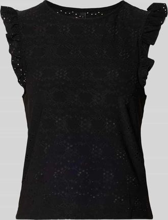 Only Slim Fit Top mit Allover-Muster Modell MILLA in Black, Gr&ouml;&szlig;e XL