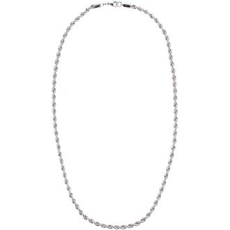 Trafalgar Store Barrett Braided Metal 22 Inch Long Necklace in Silver at Nordstrom
